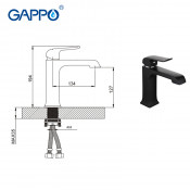 Смеситель для раковины Gappo G1050