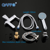 Смеситель для раковины Gappo G1204 с гигиеническим душем