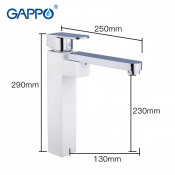 Смеситель для раковины Gappo G1096-2
