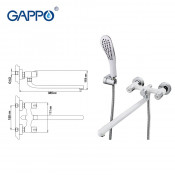 Смеситель для ванны Gappo G2249