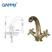 Смеситель для раковины Gappo G1063-4