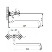 Смеситель для ванны Gappo G2265-3