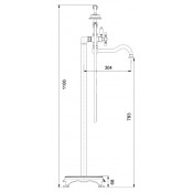 Напольный смеситель для ванны Gappo G3089-6 Напольный смеситель для ванны Gappo G3089-6