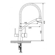 Смеситель для кухни Gappo G4398-19 с подключением фильтра питьевой воды Смеситель для кухни Gappo G4398-19 с подключением фильтра питьевой воды