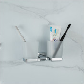 Стакан для ванной Gappo G0708, белый/хром