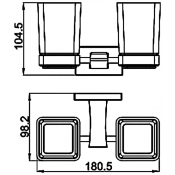 Стакан для ванной Gappo G0708, белый/хром