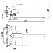 Смеситель для ванны Frud R22152
