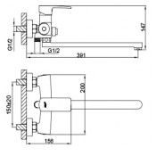 Смеситель для ванны Frud R23151