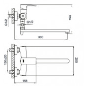 Смеситель для ванны Frud R21151