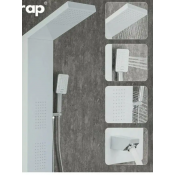 Душевая стойка Frap F24005-8, белый хром Душевая стойка Frap F24005-8, белый хром