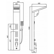 Душевая панель Frap F24005-6 с 4-мя функциями, черный