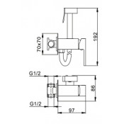 Смеситель Frap F7506-6 с гигиеническим душем