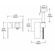 Смеситель Frap F7506-6 с гигиеническим душем