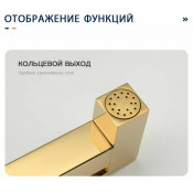 Смеситель Frap F7506-3 с гигиеническим душем, золото Смеситель Frap F7506-3 с гигиеническим душем, золото