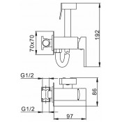 Смеситель Frap F7506-3 с гигиеническим душем, золото Смеситель Frap F7506-3 с гигиеническим душем, золото