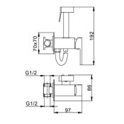 Смеситель Frap F7506-3 с гигиеническим душем, золото Смеситель Frap F7506-3 с гигиеническим душем, золото