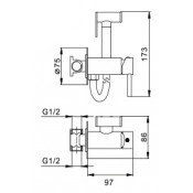 Смеситель Frap F7505-6 с гигиеническим душем Смеситель Frap F7505-6 с гигиеническим душем