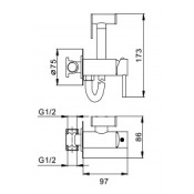 Смеситель Frap F7505-4 с гигиеническим душем Смеситель Frap F7505-4 с гигиеническим душем