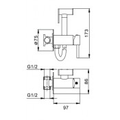 Смеситель Frap F7505-3 с гигиеническим душем