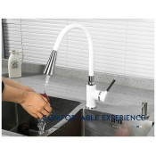 Смеситель для кухни Frap F4044-8, белый/хром Смеситель для кухни Frap F4044-8, белый/хром