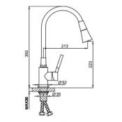 Смеситель для кухни Frap F4044-8, белый/хром Смеситель для кухни Frap F4044-8, белый/хром