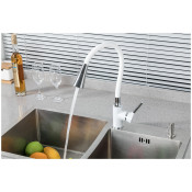 Смеситель для кухни Frap F4044-8, белый/хром Смеситель для кухни Frap F4044-8, белый/хром