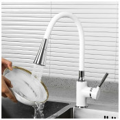 Смеситель для кухни Frap F4044-8, белый/хром Смеситель для кухни Frap F4044-8, белый/хром