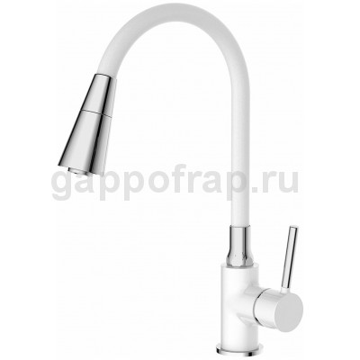 Смеситель для кухни Frap F4044-8, белый/хром Смеситель для кухни Frap F4044-8, белый/хром