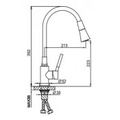 Смеситель для кухни Frap F4044-6, чёрный Смеситель для кухни Frap F4044-6, чёрный