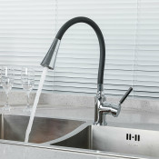 Смеситель для кухни Frap F4044, черный/хром Смеситель для кухни Frap F4044, черный/хром