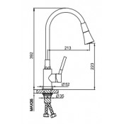 Смеситель для кухни Frap F4044, черный/хром Смеситель для кухни Frap F4044, черный/хром