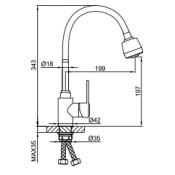 aСмеситель для кухни Frap F48993 aСмеситель для кухни Frap F48993