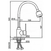 aСмеситель для кухни Frap F48993 aСмеситель для кухни Frap F48993