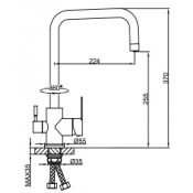 Смеситель для кухни Frap F43801 с подключением фильтра питьевой воды