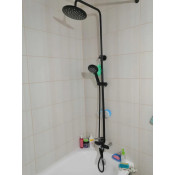 Душевая стойка Frap F2449-6, черный хром Душевая стойка Frap F2449-6, черный хром