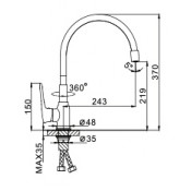 Смеситель для кухни Frap F4049-6