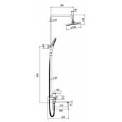 Душевая стойка Frap F2467, хром