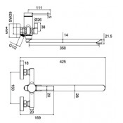 Смеситель для ванны Frap F2267 Смеситель для ванны Frap F2267