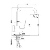 Смеситель для кухни Frap F4362 с подключением фильтра питьевой воды Смеситель для кухни Frap F4362 с подключением фильтра питьевой воды