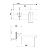 Встраиваемый смеситель для раковины Gappo G1099-21