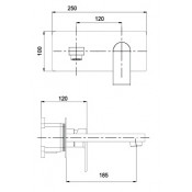 Встраиваемый смеситель для раковины Gappo G1099-21