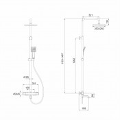 Душевая стойка Gappo G2491-8 с термостатом, белый Душевая стойка Gappo G2491-8 с термостатом, белый