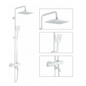 Душевая стойка Gappo G2491-8 с термостатом, белый Душевая стойка Gappo G2491-8 с термостатом, белый