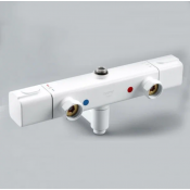 Душевая стойка Gappo G2491-8 с термостатом, белый Душевая стойка Gappo G2491-8 с термостатом, белый