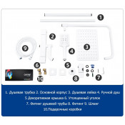 Душевая стойка Gappo G2491-8 с термостатом, белый Душевая стойка Gappo G2491-8 с термостатом, белый