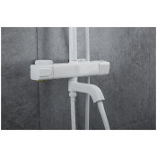 Душевая стойка Gappo G2491-8 с термостатом, белый Душевая стойка Gappo G2491-8 с термостатом, белый