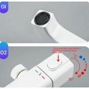 Душевая стойка Gappo G2491-8 с термостатом, белый Душевая стойка Gappo G2491-8 с термостатом, белый