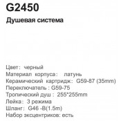 Душевая стойка Gappo G2450, черный