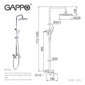 Душевая стойка Gappo G2448-8