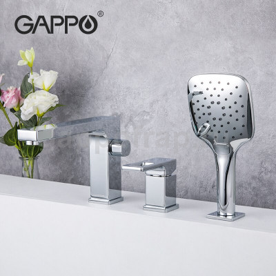 Смеситель на борт ванны Gappo G1118 на 3 отверстия